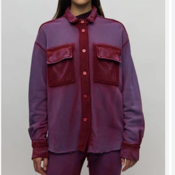 Cotton Citizen Jackets & Blazers - NWT Cotton Citizen Brooklyn Buttondown in Faded Pink/Blue Tie Dye, Size S